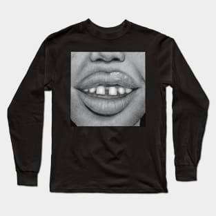 drawing insecurities gap-toothed body positivity Long Sleeve T-Shirt